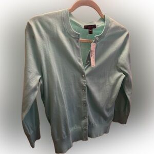 J Crew cotton sweater in mint green.  NWT